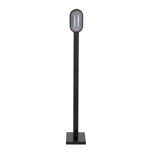 Subway Matte Black Iron Floor Lamp with Frosted Glass Diffuser for Modern Living Rooms