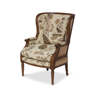 Park Hill Flourish Pattern Wood Framed Wing Chair EFS26027