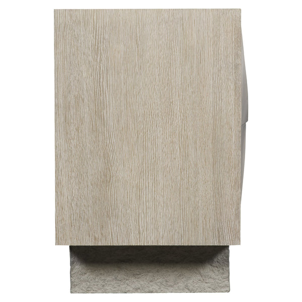 Bernhardt Bernhardt Lunula Dresser With Sculptural Resin Drawer Fronts, Concrete Bases, Flaxen Wood Finish 309051