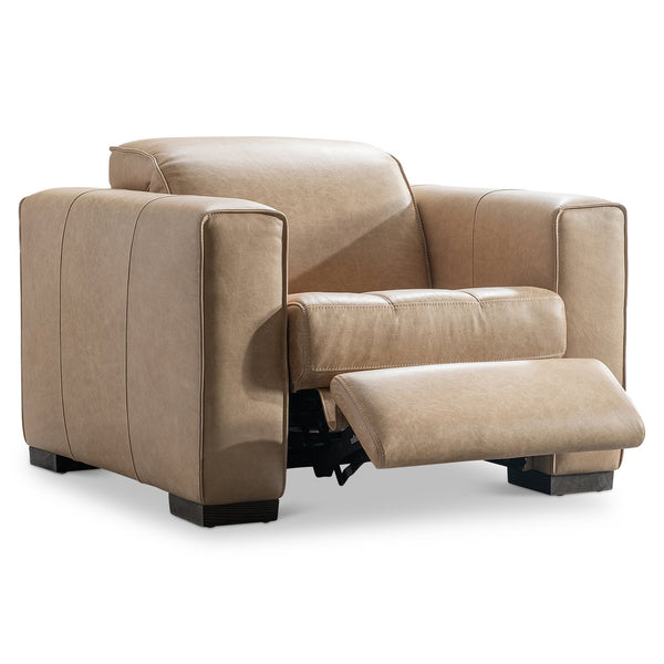 Bernhardt Bernhardt Nest Power Recliner in Plush Leather with Track Arms for Modern Living 402RLO