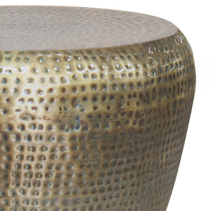 English Elm Preston - Handcrafted Antique Gold Metal Side Table For Modern Industrial Home Decor & Versatile Use B136P159009-GIGA