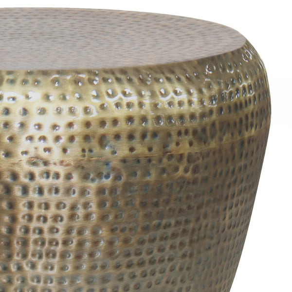 English Elm Preston - Handcrafted Antique Gold Metal Side Table For Modern Industrial Home Decor & Versatile Use B136P159009-GIGA