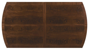 Hooker Furniture Archives Rectangular Dining Table In Classic Walnut Veneer With Two 20" Leaves, Tapered Legs & Support 6123-75200-89