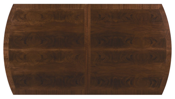 Hooker Furniture Archives Rectangular Dining Table In Classic Walnut Veneer With Two 20" Leaves, Tapered Legs & Support 6123-75200-89