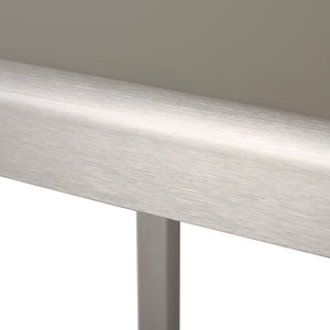 English Elm 43" Outdoor Tempered Glass Top Aluminum Bar Table Powder-coated for Patio Use 60013.00