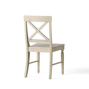 English Elm Acacia Wood X-back Dining Chairs Set of Two Farmhouse Country Seating Antique Finish 57366.00