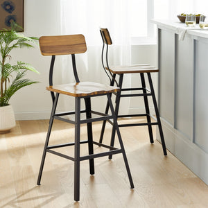 Christopher Knight Home® - Noble House - Raychel Natural Stained Laminated Acacia Barstool - Set of 2