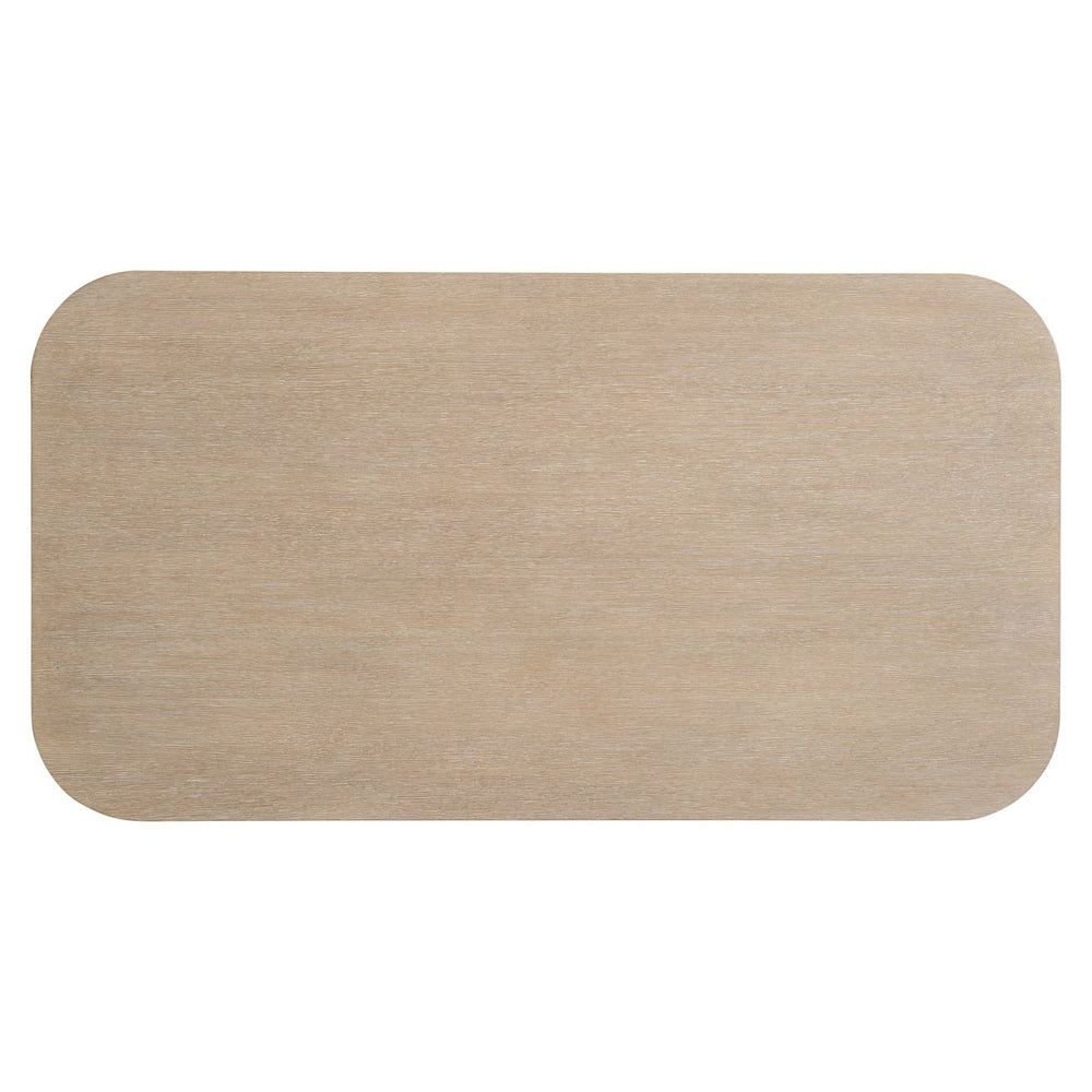 Bernhardt Bernhardt Loggia Cocktail Table With Fluted Column Base, Wire-Brush Oak Aria Finish, Casters 345013