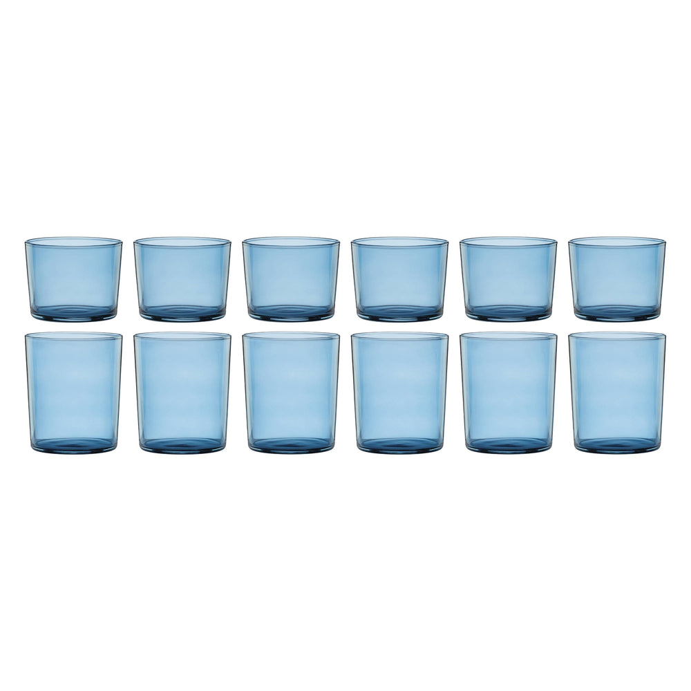 Lenox Oneida Stackables Blue Drinkware, Set of 12 Blue, BLUE GLASS,CRYSTAL 895976