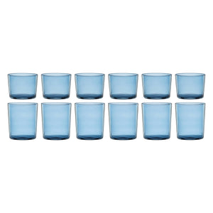 Lenox Oneida Stackables Blue Drinkware, Set of 12 Blue, BLUE GLASS,CRYSTAL 895976
