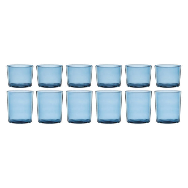 Lenox Oneida Stackables Blue Drinkware, Set of 12 Blue, BLUE GLASS,CRYSTAL 895976