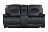 Parker House Parker Living Axel - Admiral Power Reclining Console Loveseat Admiral 83% Polyester, 17% PU (W) MAXE#822CPH-ADM