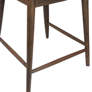 English Elm Counter Stools Set of Two Mid-century Rubberwood Frame Upholstered Kitchen Island Seating 72661.00