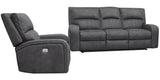 Parker House Polaris - Slate Power Reclining Sofa And Recliner Dark Grey 100% Polyester (W) Mpol-31ph-sla