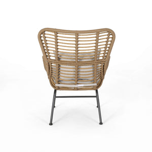 English Elm Tapscott All-weather Rattan Outdoor Accent Chairs Set of 2 with Cushions 65044.00LBRN