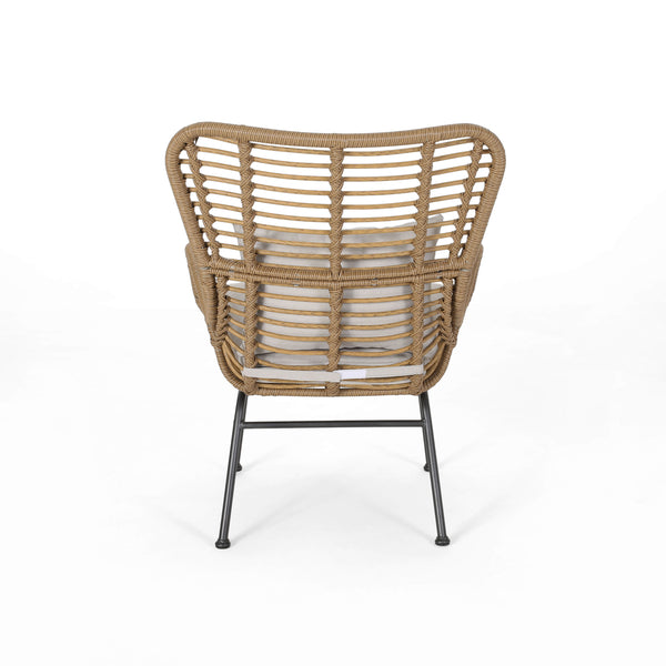 English Elm Tapscott All-weather Rattan Outdoor Accent Chairs Set of 2 with Cushions 65044.00LBRN