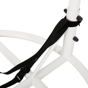 English Elm Christopher Knight Home® - HANGING Iron Chair Bottom Stand with Powder-Coated White Finish, Safety Belt, Portable Indoor/Outdoor Cozy Seat Support 62075.00HNGWHI