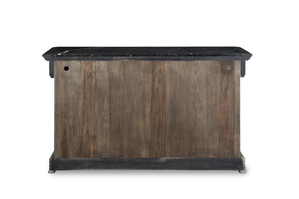 A.R.T. Furniture Landmark Buffet: Elegant Traditional European Design With Marble Top, Wine Shelves & Drawers Brown, Black Material, Hickory And Oak Veneers 256251-2316