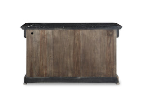 A.R.T. Furniture Landmark Buffet: Elegant Traditional European Design With Marble Top, Wine Shelves & Drawers Brown, Black Material, Hickory And Oak Veneers 256251-2316