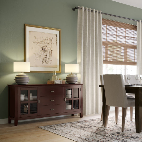 English Elm Artisan Large Sideboard Buffet - Handcrafted Russet Brown Storage Solution For Modern Spaces B136P158418