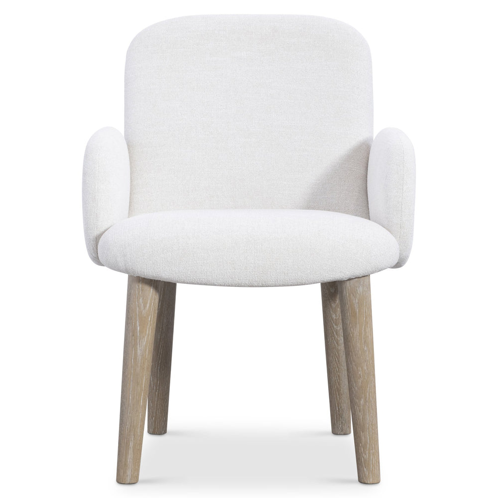 Bernhardt Bernhardt Loggia Arm Chair With Contoured Back, Aria Oak Legs, Performance Fabric B161, Stain-Resistant Comfort 345546