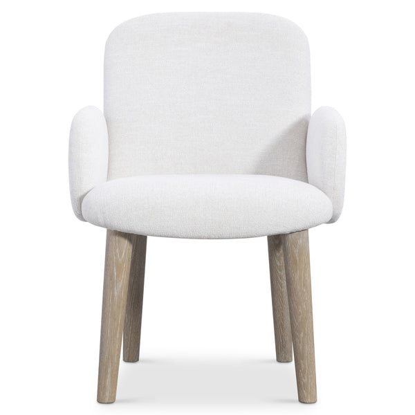 Bernhardt Bernhardt Loggia Arm Chair With Contoured Back, Aria Oak Legs, Performance Fabric B161, Stain-Resistant Comfort 345546