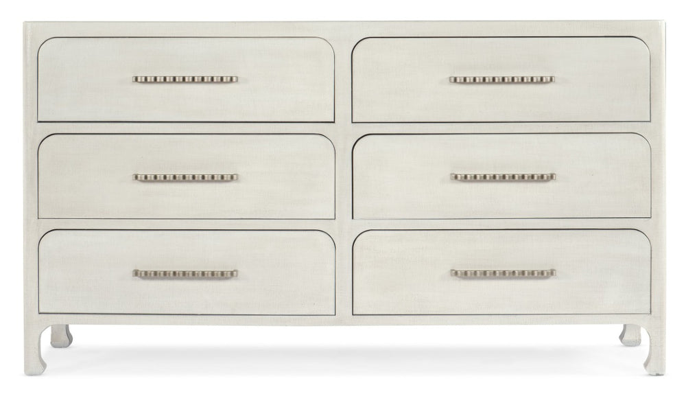 Hooker Furniture Serenity Sand Dollar Dresser With Soft-Close Drawers, Cedar-Lined Bottoms & Felt Jewelry Tray — Coastal Chic 6350-90203-03