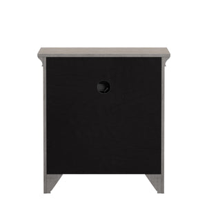 Homelegance By Top-Line Macie 1-Drawer Wood Cupboard Nightstand with Charging Station White Wood