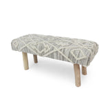 Christopher Knight Home® - Noble House - Laveta Handcrafted Boho Wool and Cotton Rectangular Bench