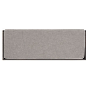 Homelegance By Top-Line Nikita Storage Bench with Linen Seat Cushion Black Wood