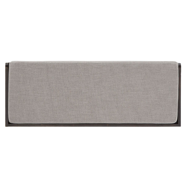 Homelegance By Top-Line Nikita Storage Bench with Linen Seat Cushion Black Wood