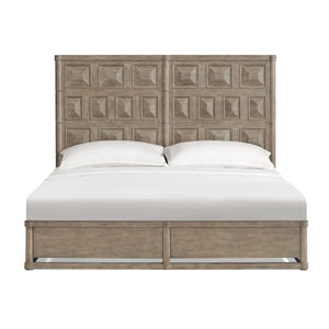 A.R.T. Furniture Reforma King Panel Bed In Tapenade Finish - Rustic Elegance With Storage Drawers & No Box Spring Needed Brown Parawood Solids,Random Match Flaky Oak Veneers 324136-2358