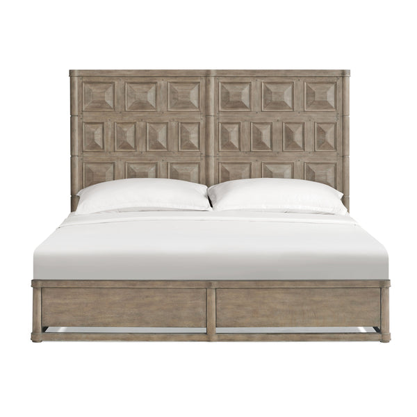 A.R.T. Furniture Reforma Cal-king Panel Bed With Storage Drawers - Rustic Tapenade Finish & Elegant Carved Design Brown Parawood Solids,Random Match Flaky Oak Veneers 324137-2358