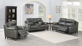 Steve Silver Trento 3-Piece Leather Living Set - Brown, Power Recline, USB Ports