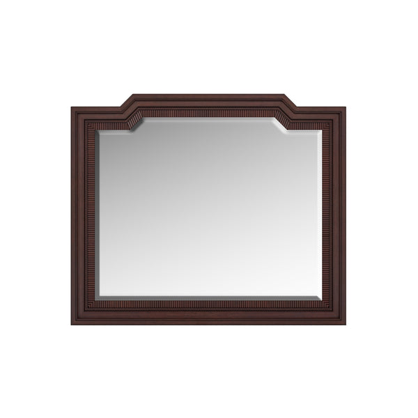 A.R.T. Furniture Revival Dresser Mirror - Elegant Napa Mahogany Finish, Versatile Wall-hung Or Dresser Mount Design Brown Rubberwood Solids,Glass,Resin 328120-1730