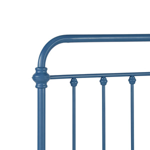 Homelegance By Top-Line Katana Antique Graceful Victorian Iron Metal Bed Blue Iron