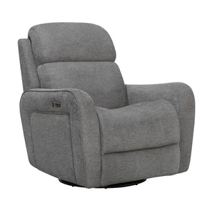 Parker House Parker Living Quest - Upgrade Charcoal Cordless Swivel Glider Recliner - Powered By Freemotion Upgrade Charcoal 94% Polyester, 6% Nylon MQUE#812GSPH-P25-UPCH