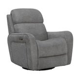 Parker Living Quest - Upgrade Charcoal Cordless Swivel Glider Recliner - Powered By Freemotion