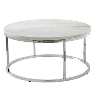 Steve Silver Echo White Marble Top Round EC100WC