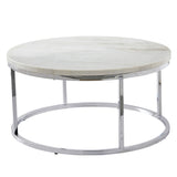 Echo White Marble Top Round