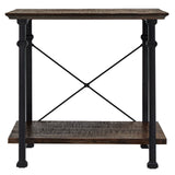 Homelegance By Top-Line Rafferty Vintage Industrial End Table Brown Wood