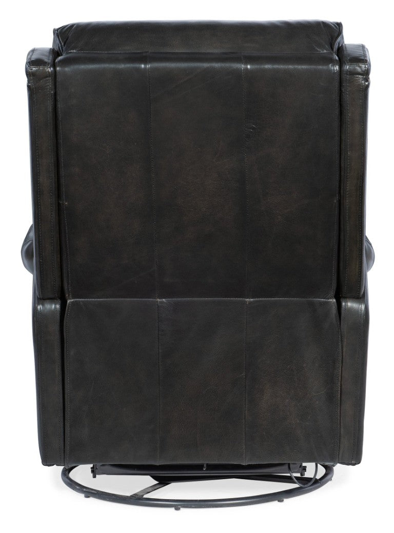 Hooker Furniture Stark Power Swivel Glider Recliner With Usb Port, Brindisi Trinita Leather, Nailhead Trim, 360° Comfort RC234-PSWGL-089