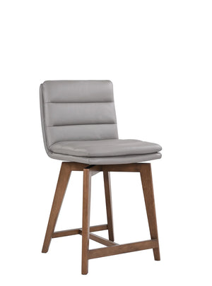 Castor Genuine Leather Counter Chair for Stylish Dining and Ultimate Comfort