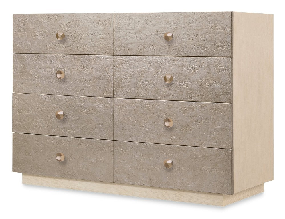 Hooker Furniture Westwood Modern Single Dresser With Cedar-Lined Drawers, Silver-Leaf Accents & Oak Veneer Finish 6133-90001-80