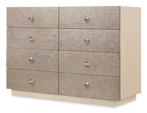 Hooker Furniture Westwood Modern Single Dresser With Cedar-Lined Drawers, Silver-Leaf Accents & Oak Veneer Finish 6133-90001-80