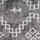 Nourison Brixton BRX01 Machine Made Loom-woven Tribal Border Indoor Only Modern & Contemporary Bohemian Rug Gray, Gray 64% Polyester,34% Cotton,2% Other 99446045775