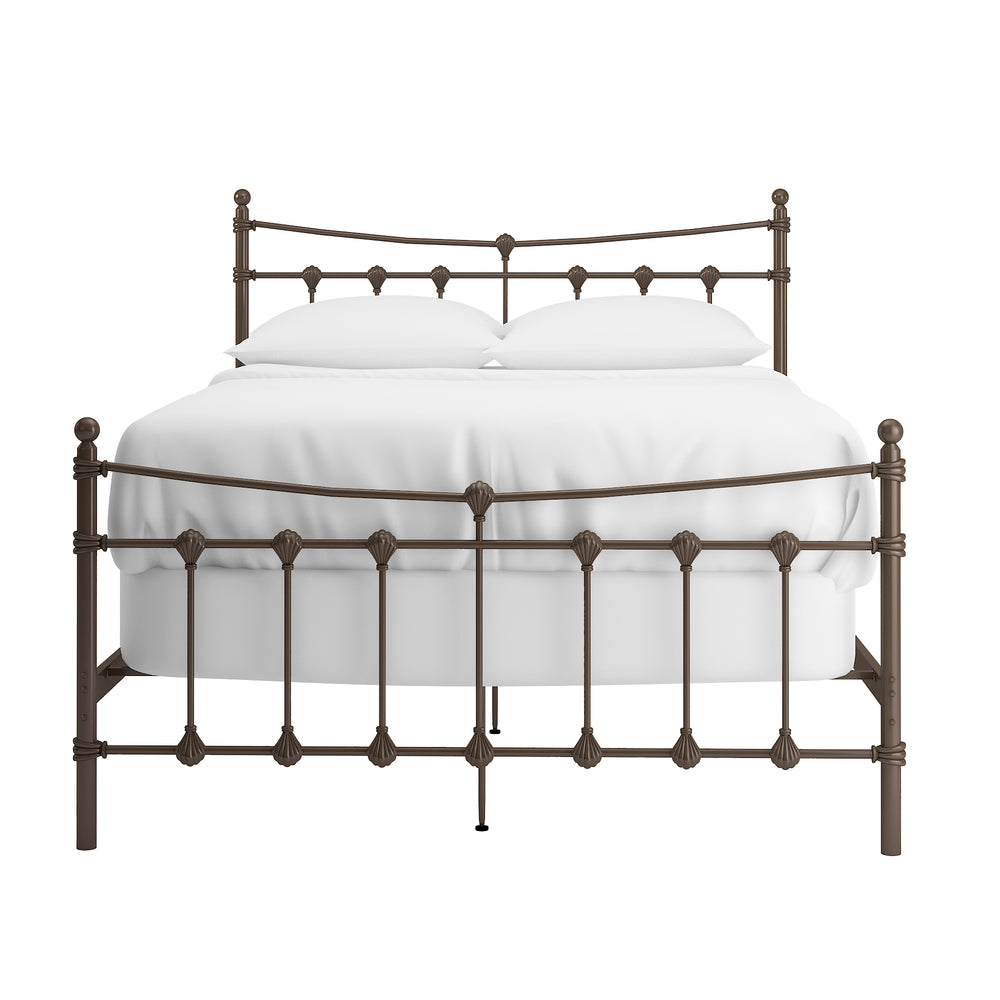 Homelegance By Top-Line Morten Dark Brown Steel Metal Bed Dark Brown Metal