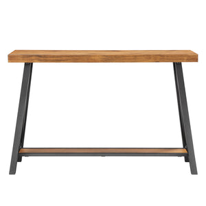 Homelegance By Top-Line Alastor Sofa Table with Shelf Oak MDF
