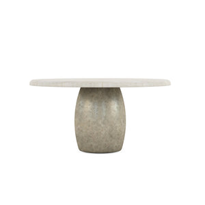 A.R.T. Furniture Ashlar Coastal Modern Dining Table In Bisque & Sanded Bronze - Stylish Parawood & Resin Design Beige Parawood Solids,Birch Veneers,Resin 333225-2250