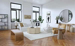 Hooker Furniture Commerce Acacia Console Table With Interlocking Base, Natural Light Finish, Distressed Handcrafted Charm 7228-85007-80